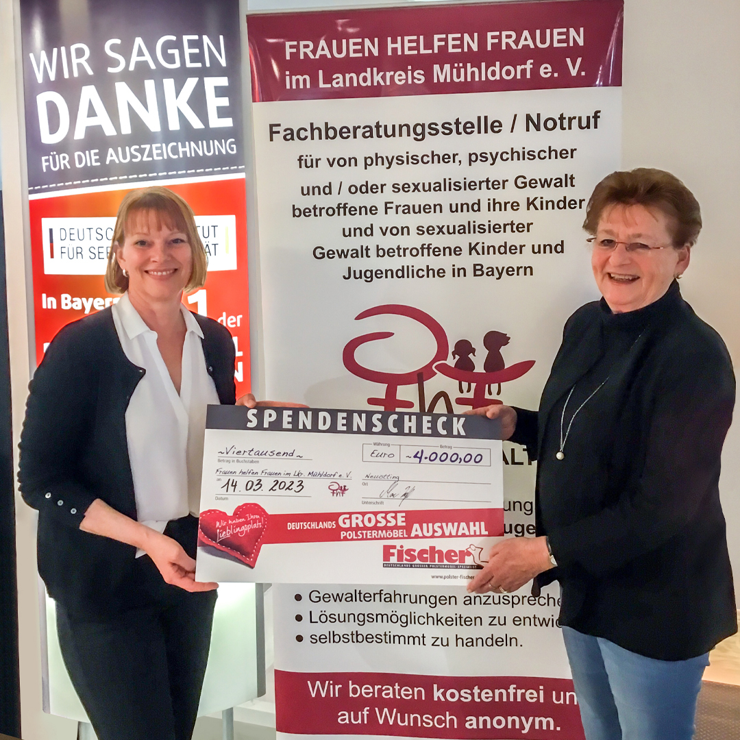 Frauen helfen Frauen im Landkreis Mühldorf e.V. erhält große Spende.