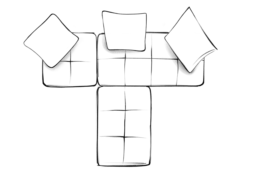 Modulares Sofa Aufstellung 3