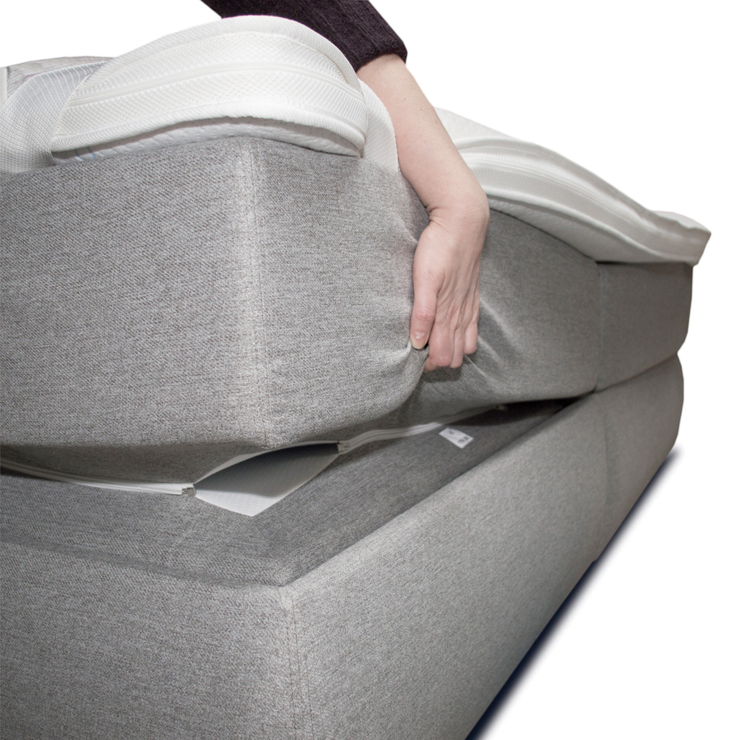 Teaser zum Beziehen eines Boxspringbettes