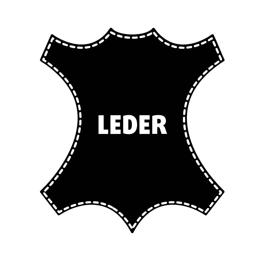 Leder Icon schwarz