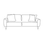 Sofa Icon in feinen linien